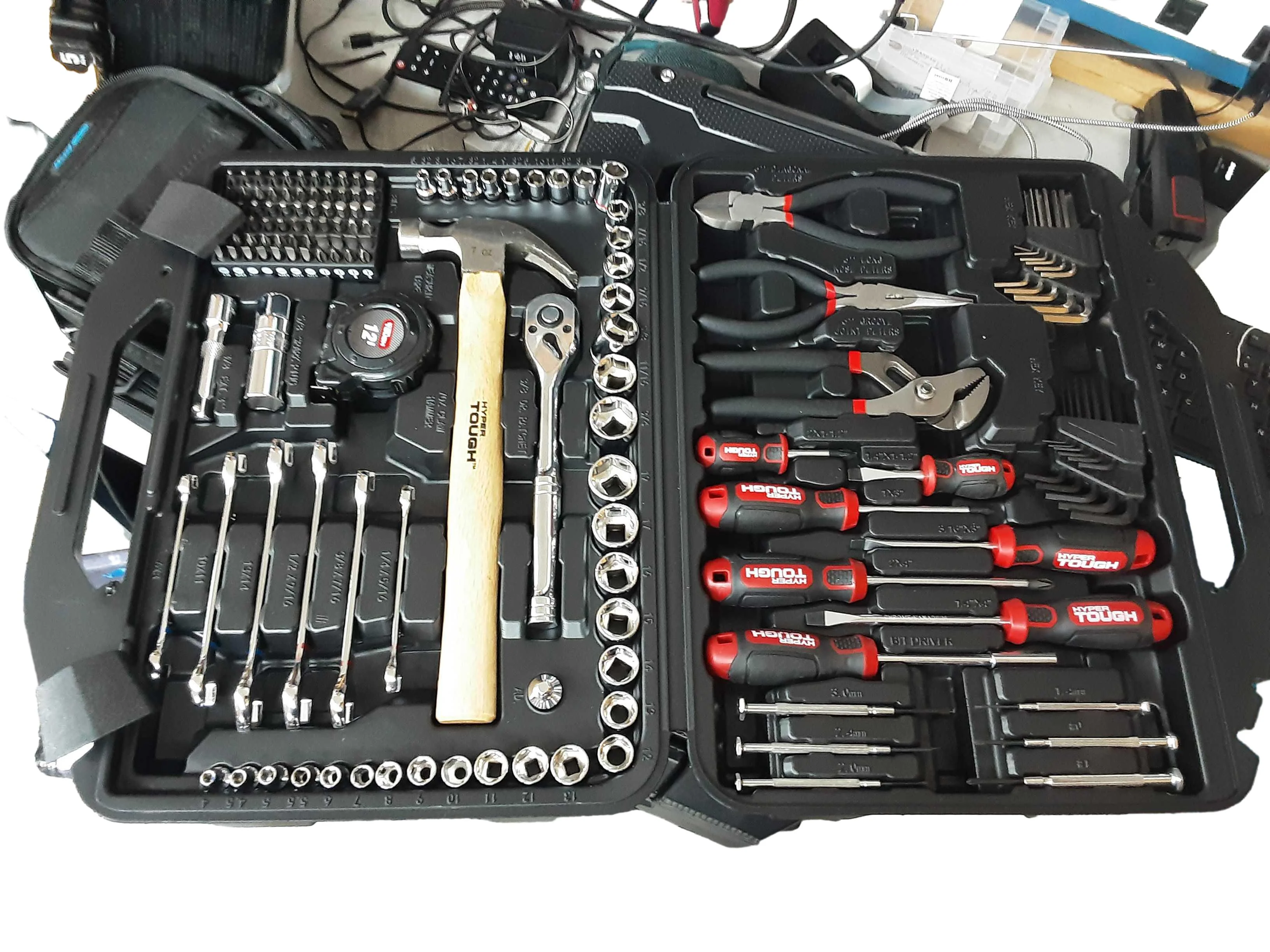 Hyper Tough 160 Piece Home Tool Black Tool Box