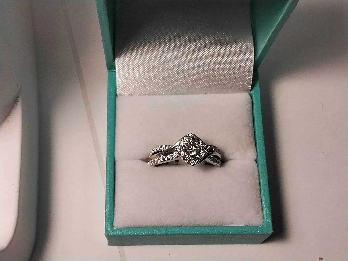 Ring - Engagement Set - White Gold 14k (.585) 5.1 grams Size 7