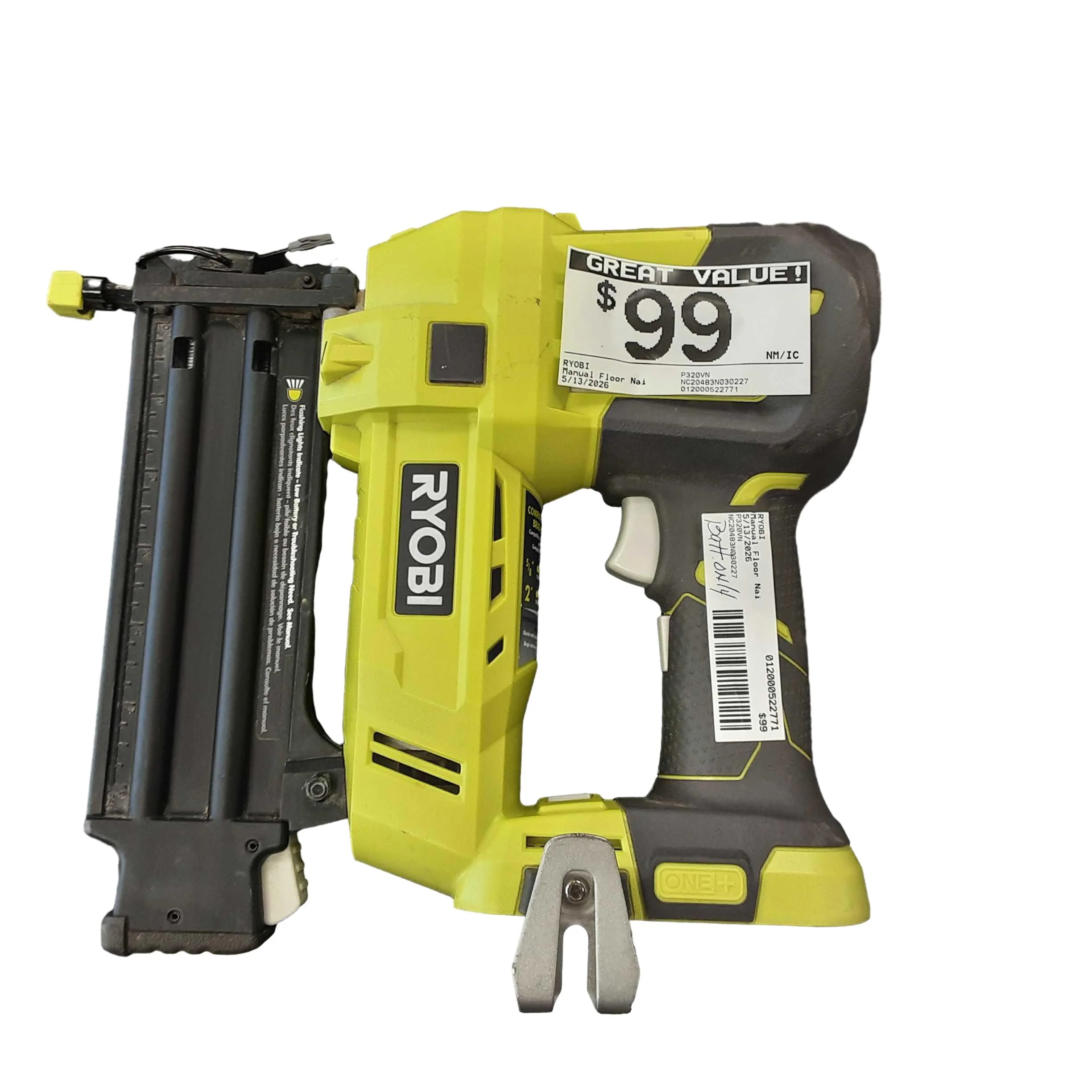 Ryobi P320vn Green Manual Nailer