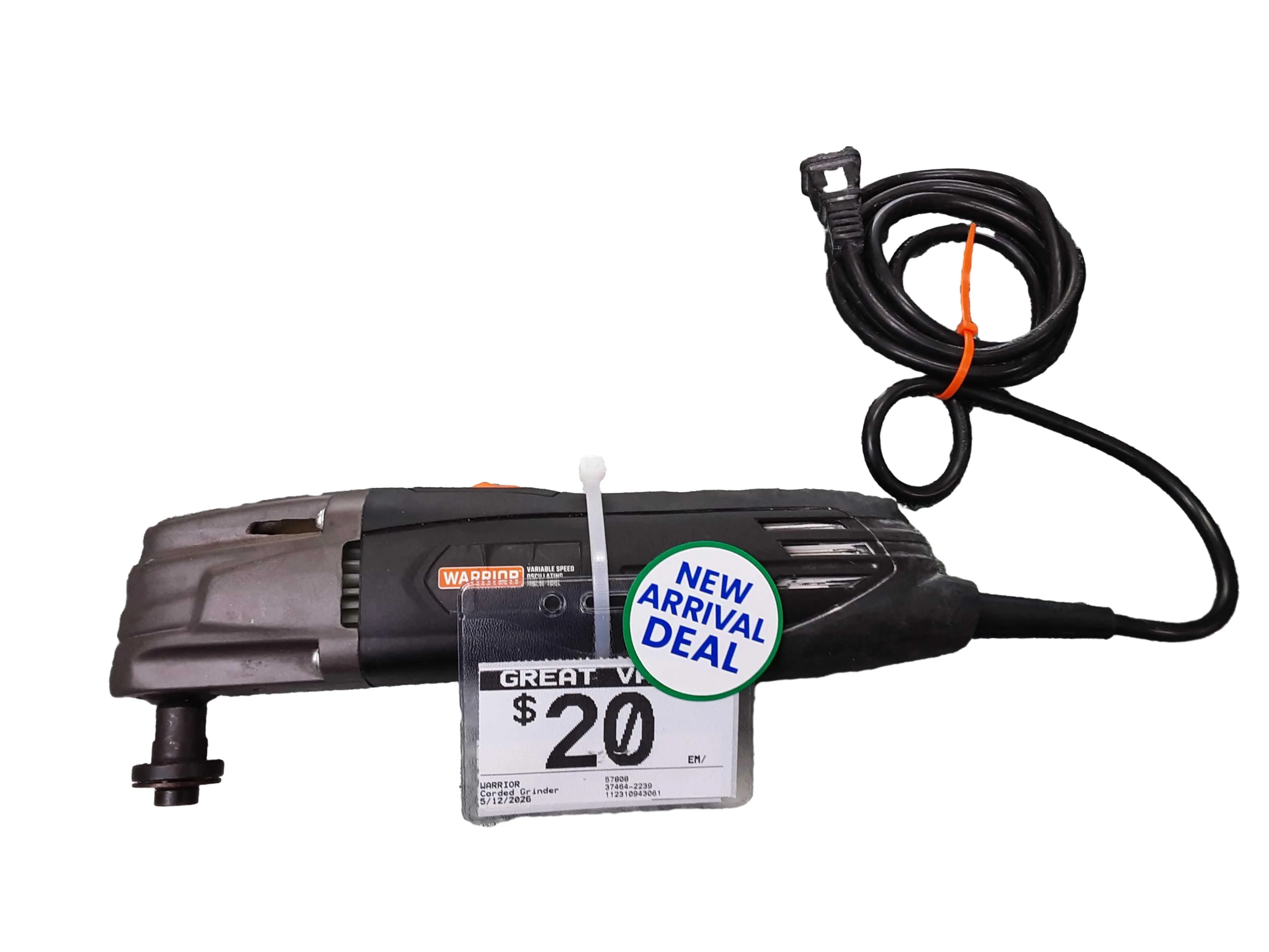 Warrior 57808 Black Corded Grinder